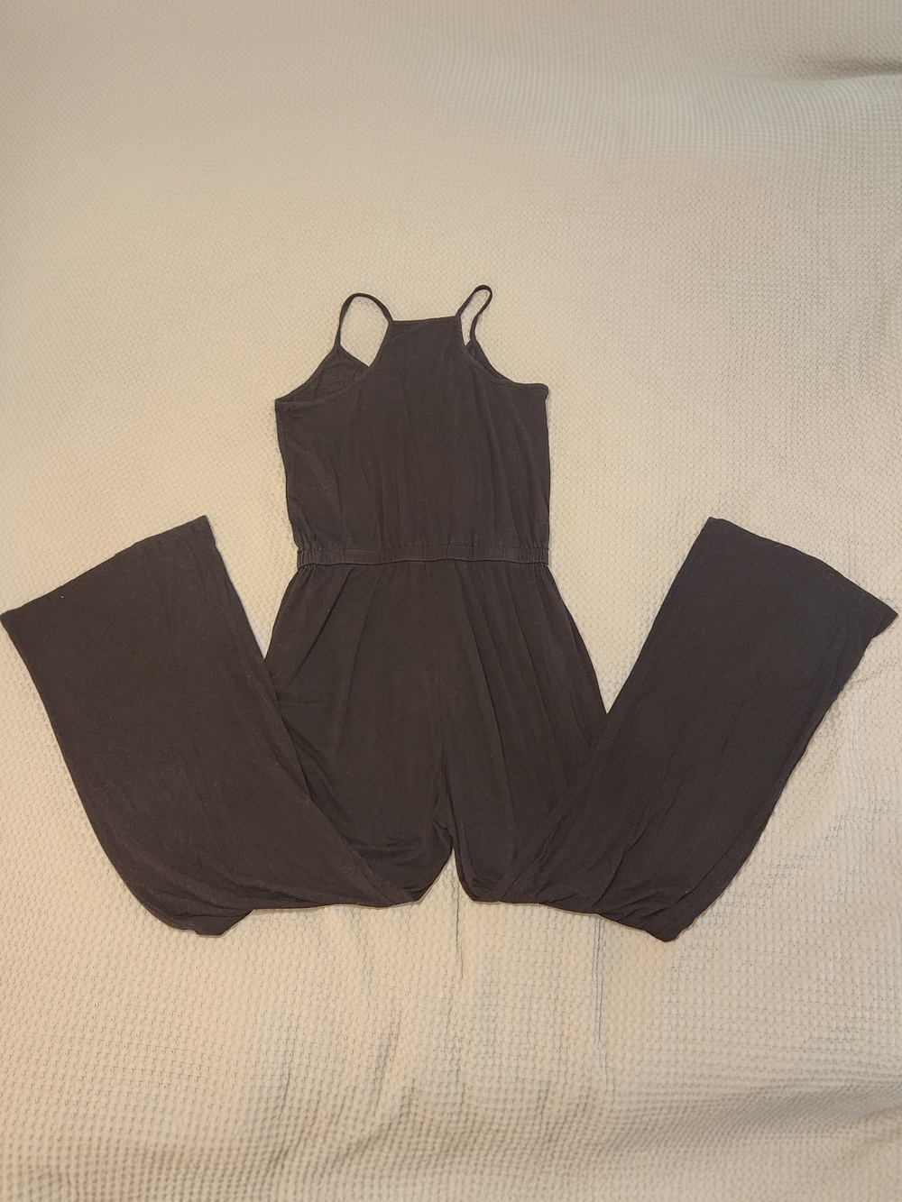 Black Wide-Leg Spaghetti Strap Jumpsuit Size - M - Picture 6 of 9
